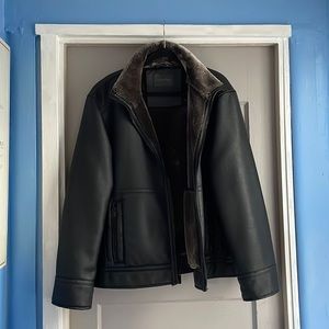 NWOT Calvin Klein Faux Leather Mens Jacket